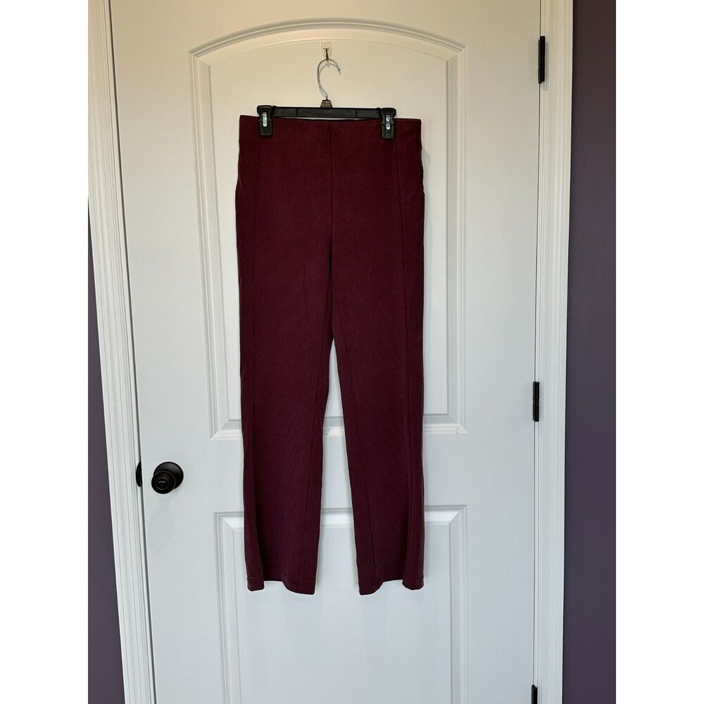 NWT Lululemon Ribbed Softstreme Flared Pants Garnet Size 10 Short